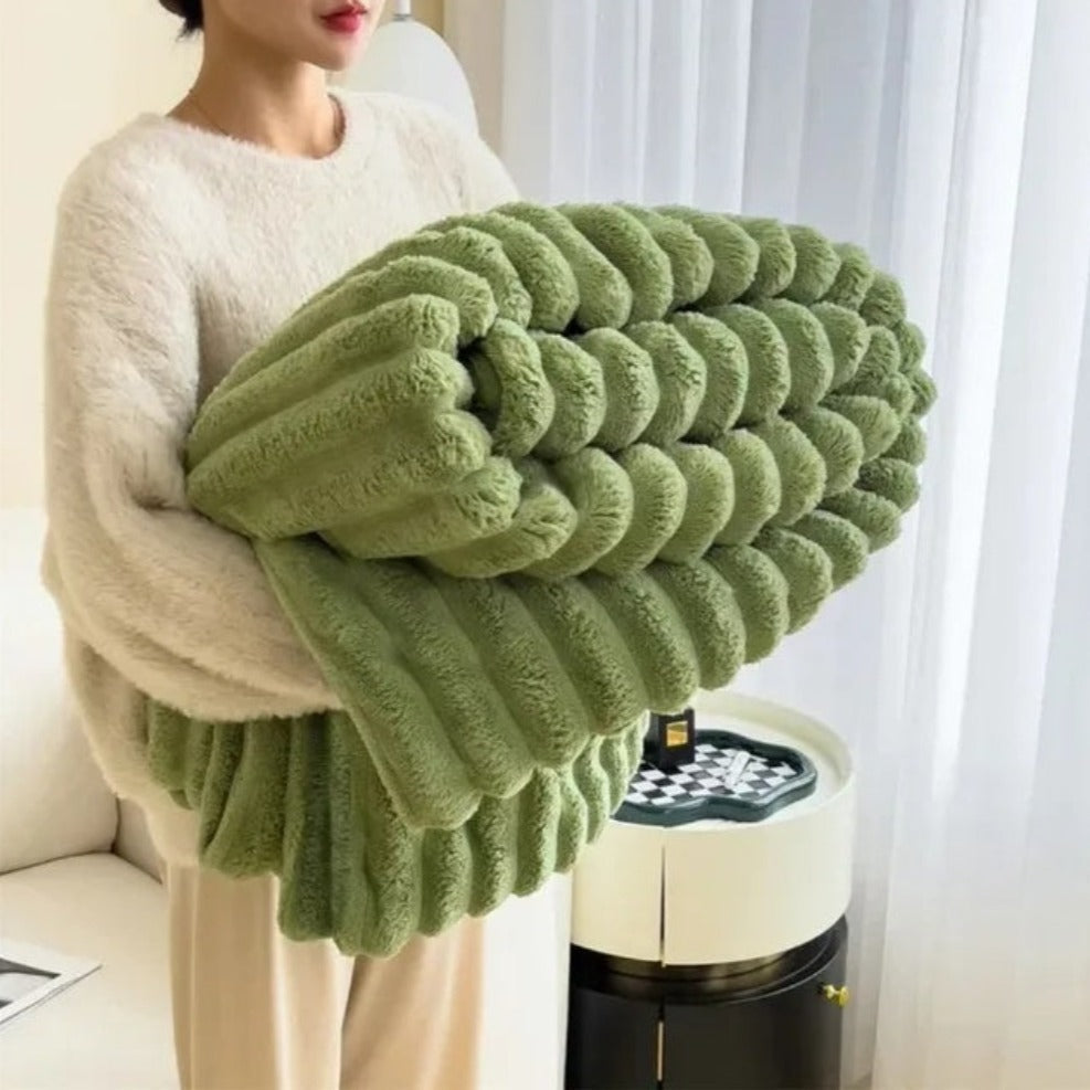 Cozy Striped Throw Blanket for Warmth
