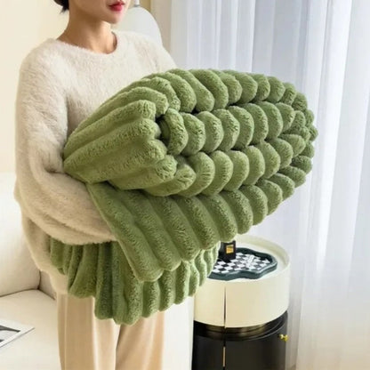 Cozy Striped Throw Blanket for Warmth