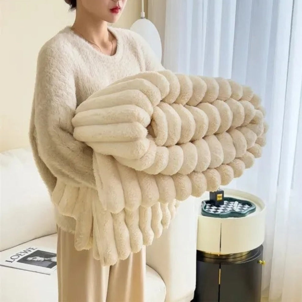 Cozy Striped Throw Blanket for Warmth