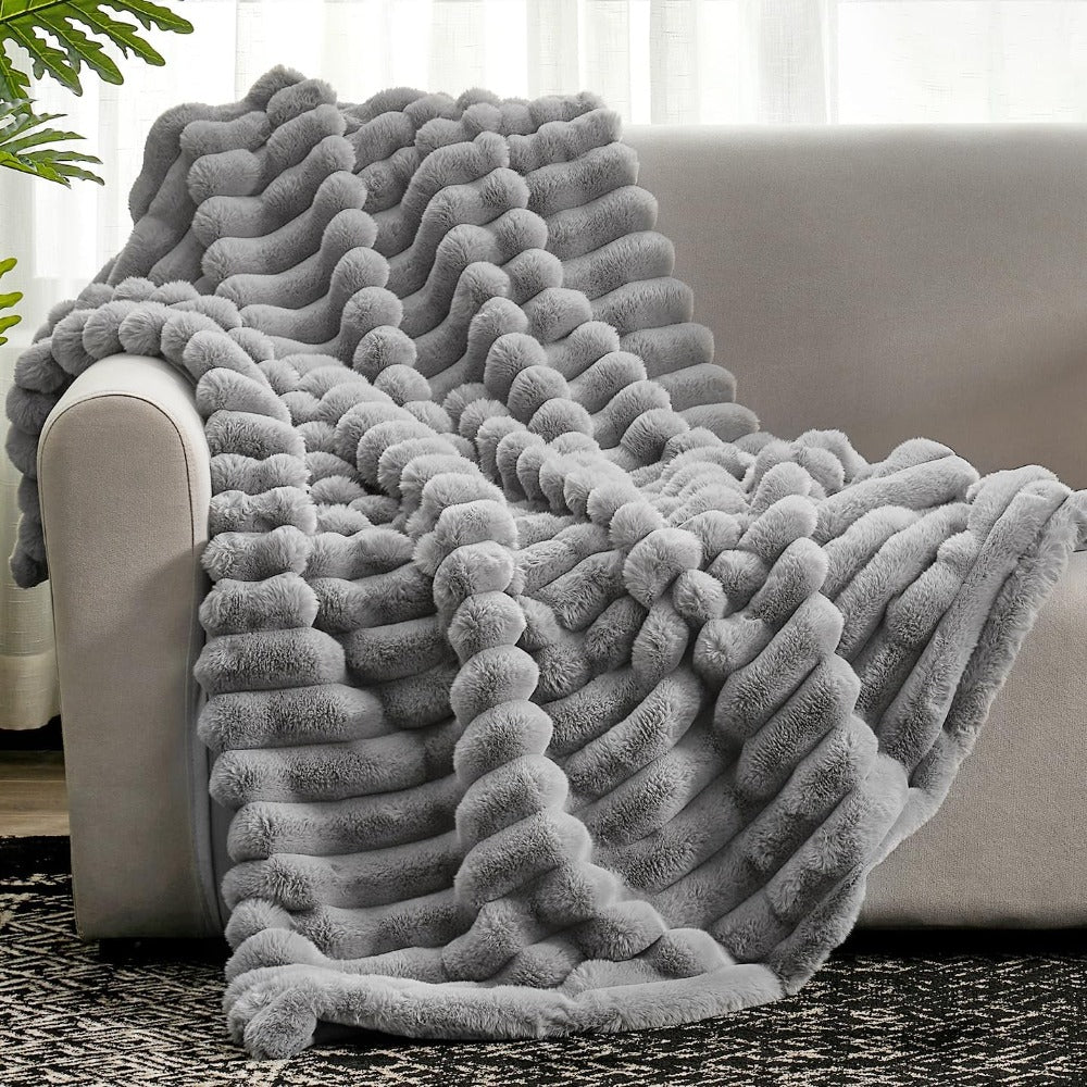 Cozy Striped Throw Blanket for Warmth
