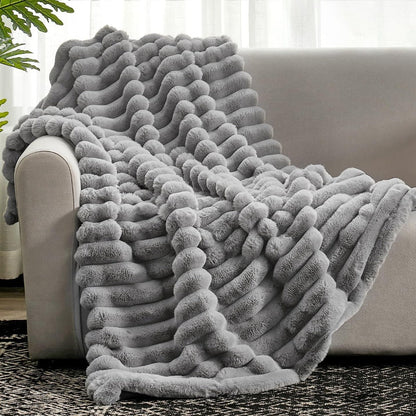 Cozy Striped Throw Blanket for Warmth