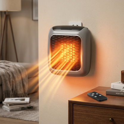 Wall-Mounted Heater - Portable Electric Plug-In Unit