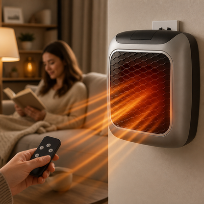 Wall-Mounted Heater - Portable Electric Plug-In Unit