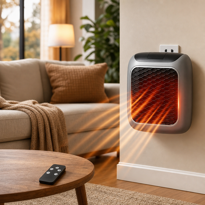 Wall-Mounted Heater - Portable Electric Plug-In Unit
