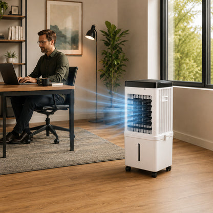 12000 BTU Portable Air Cooler with Remote – Evaporative Unit for 550 sq ft