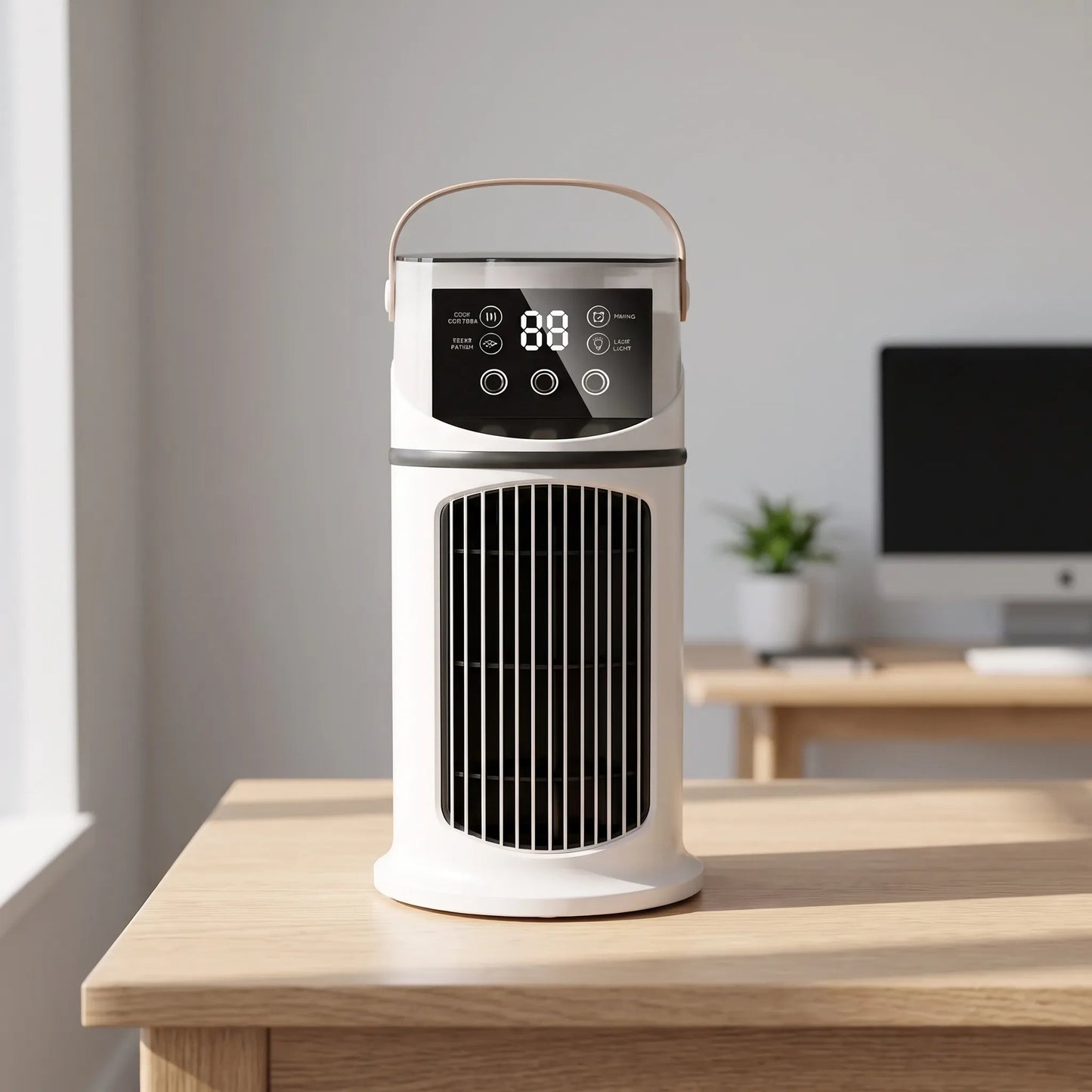 Compact Misting Fan – Portable Air Cooler for Quiet Workspaces