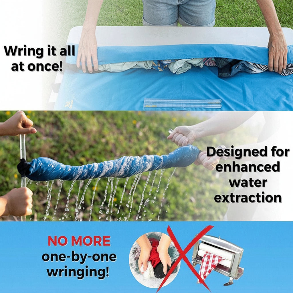 Lightweight Hand Crank Clothes Wringer for Quick Water Removal