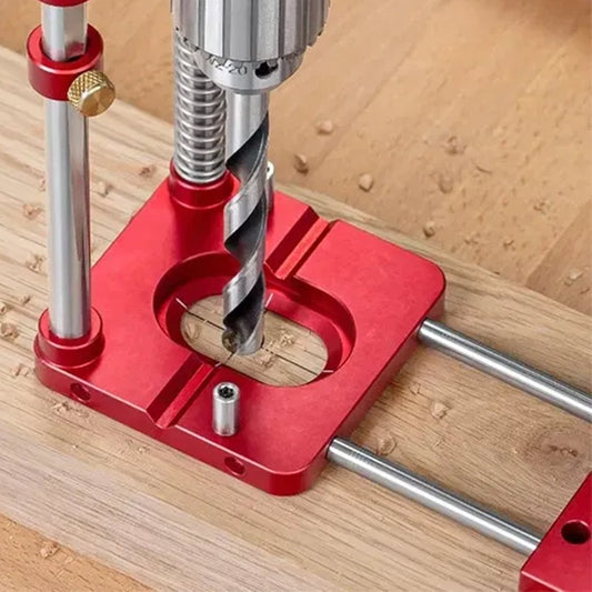Adjustable Depth Stop Drill Guide Jig – Portable Precision Tool for Woodworking