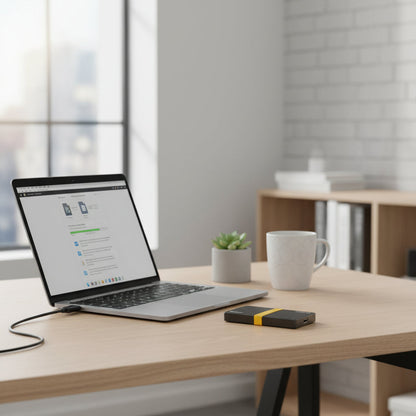 Slim SSD External Hard Drive with USB Type-C for Easy Tablet Storage