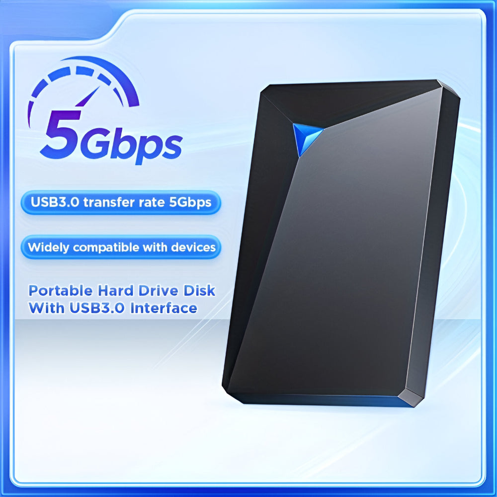 Compact USB Hard Drive – Slim Profile with Quick Data Transfer