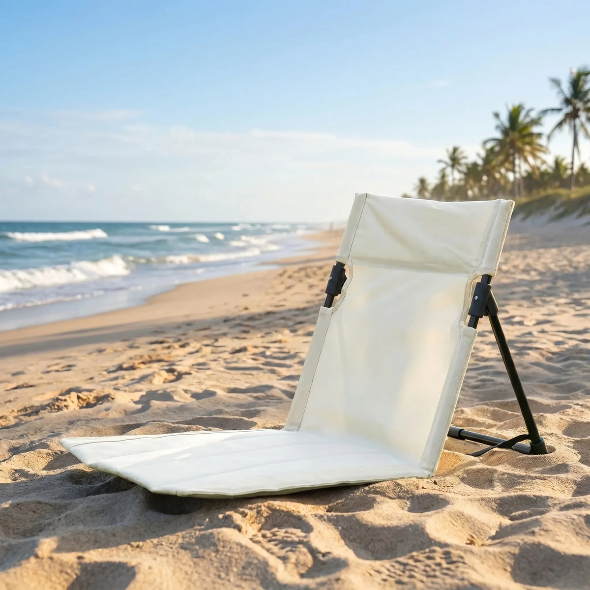 Foldable Outdoor Chair with Back Support – Portable Floor Seating