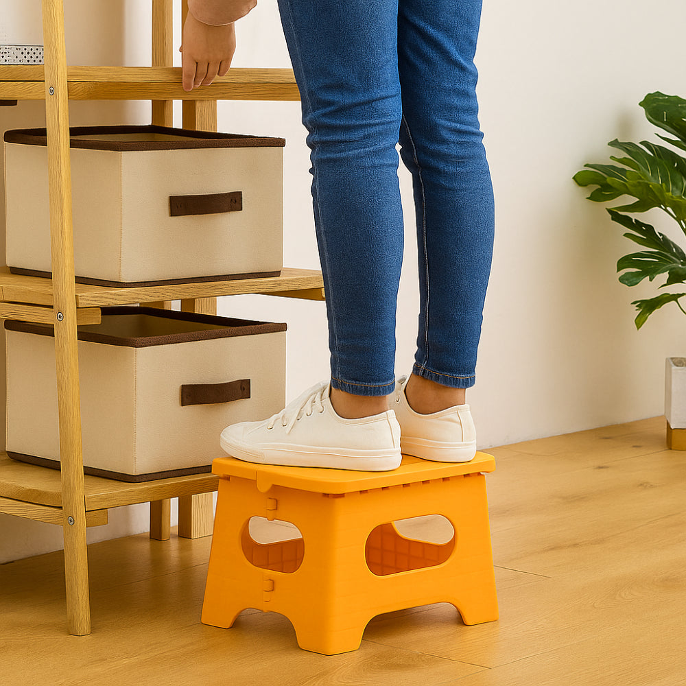 Lightweight Folding Step Stool with Handle for Convenient Access