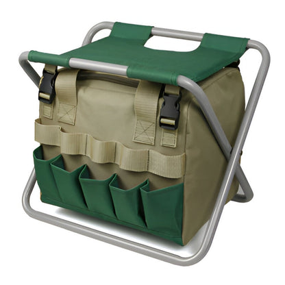 Essential Gardening Tools Set with Foldable Stool for Comfort