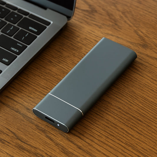 500GB Slim Aluminum External Hard Drive – Portable USB File Storage