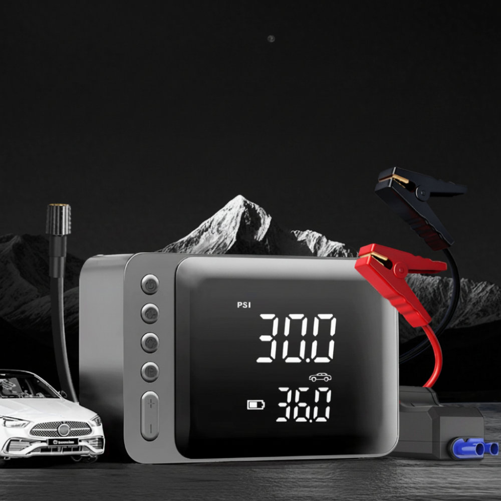 4000A Car Jump Starter with Air Pump – Portable Roadside Assistance Tool