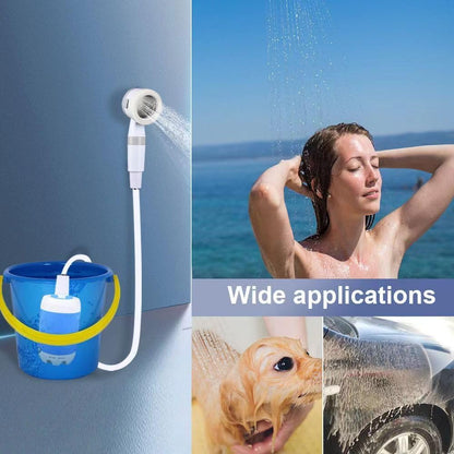 Rechargeable Battery Outdoor Shower – Adjustable Spray for Camping, Beach, Gardening