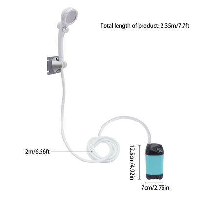 Compact Rechargeable Outdoor Shower – Portable Design for Easy Hygiene