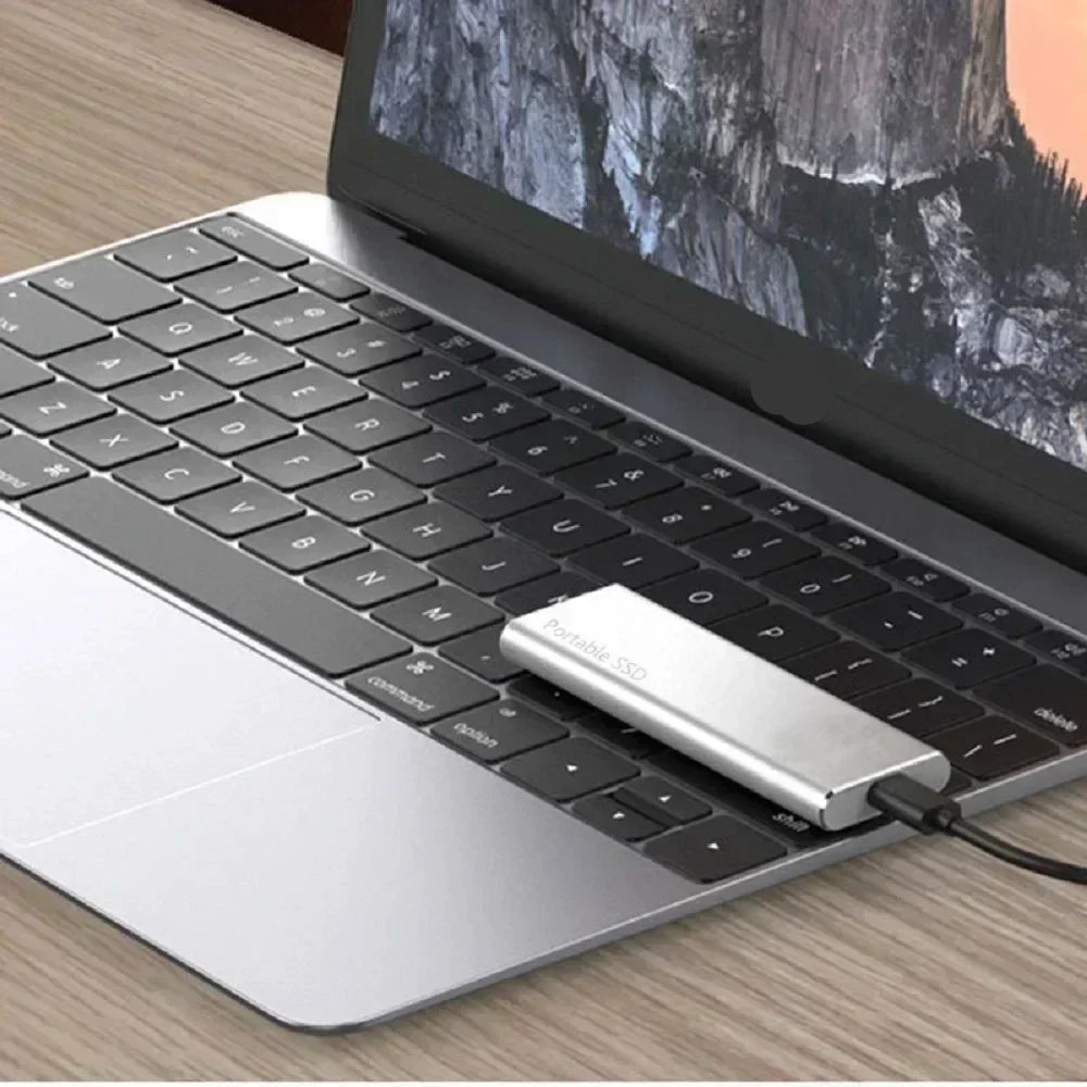 External Slim SSD Hard Drive with USB 3.2 – Portable for Quick Data Transfer