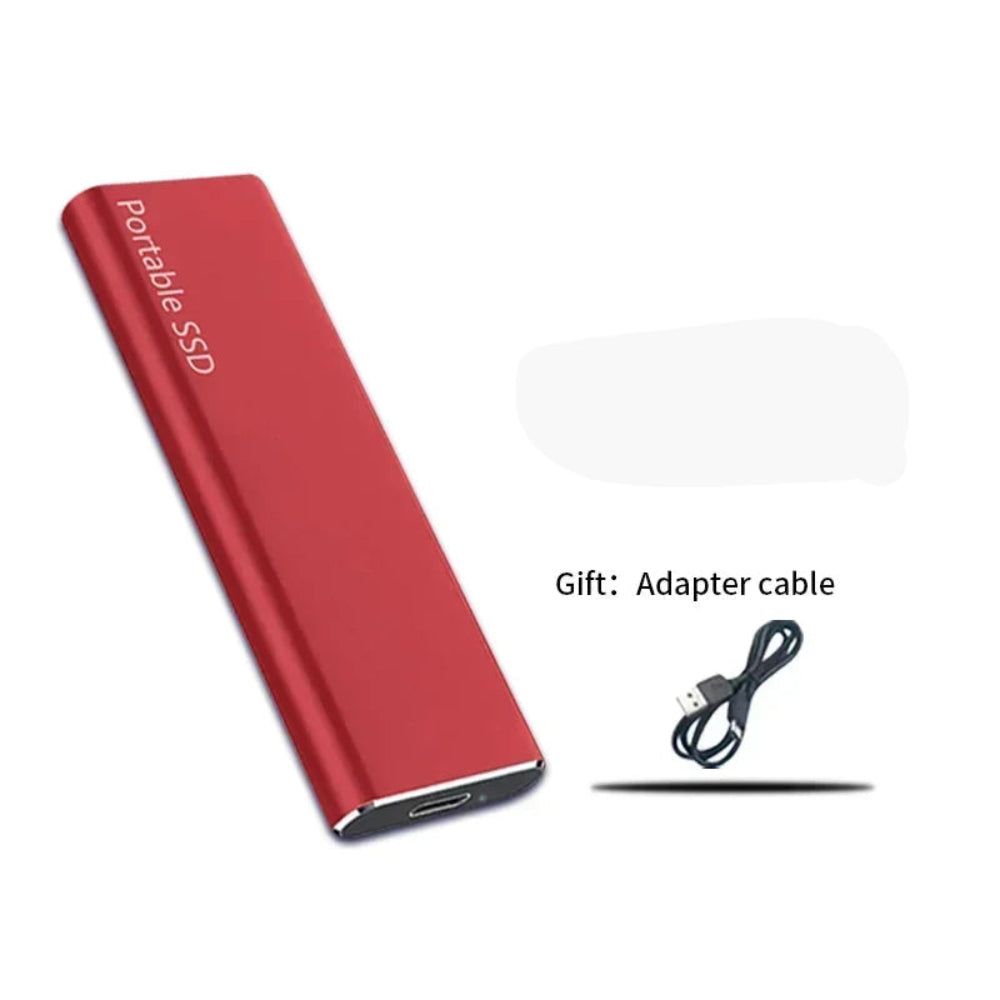 External Slim SSD Hard Drive with USB 3.2 – Portable for Quick Data Transfer
