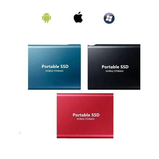 128GB External Portable SSD – Compact Storage for Gaming and Travel