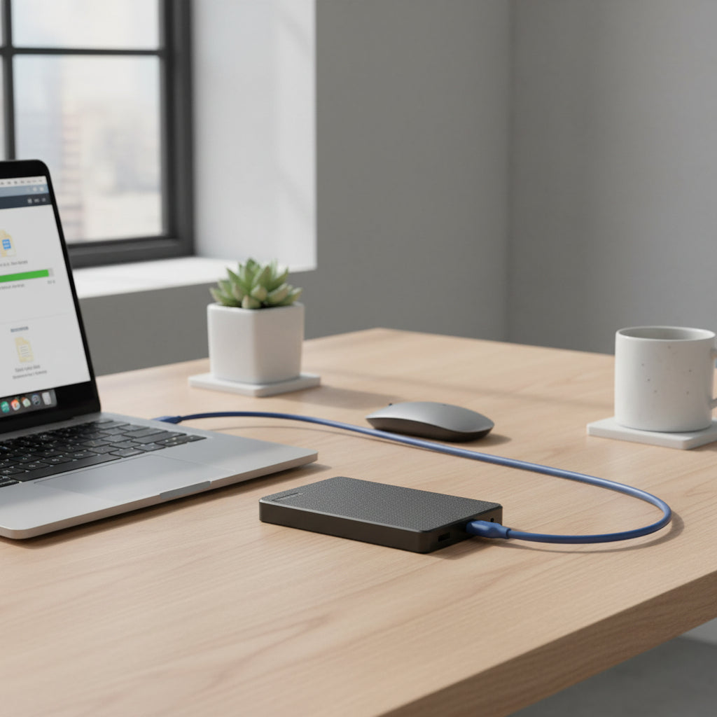 External Hard Drive - Slim Portable SSD with USB 3.0 for Quick Backup
