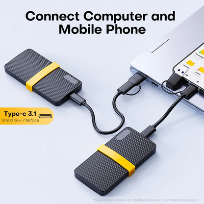 Compact External Hard Drive with USB 3.1 Type C – Portable SSD for Fast Data Access