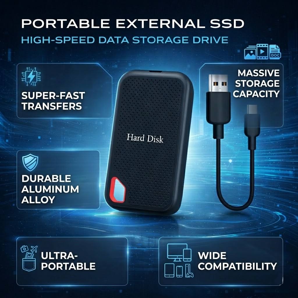 Compact External SSD Drive – Durable High-Speed Portable Storage
