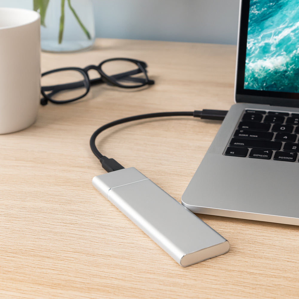 500GB External Hard Drive - Lightweight Aluminum Portable Storage with Fast Transfer