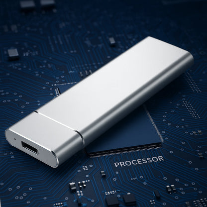 500GB External Hard Drive - Lightweight Aluminum Portable Storage with Fast Transfer