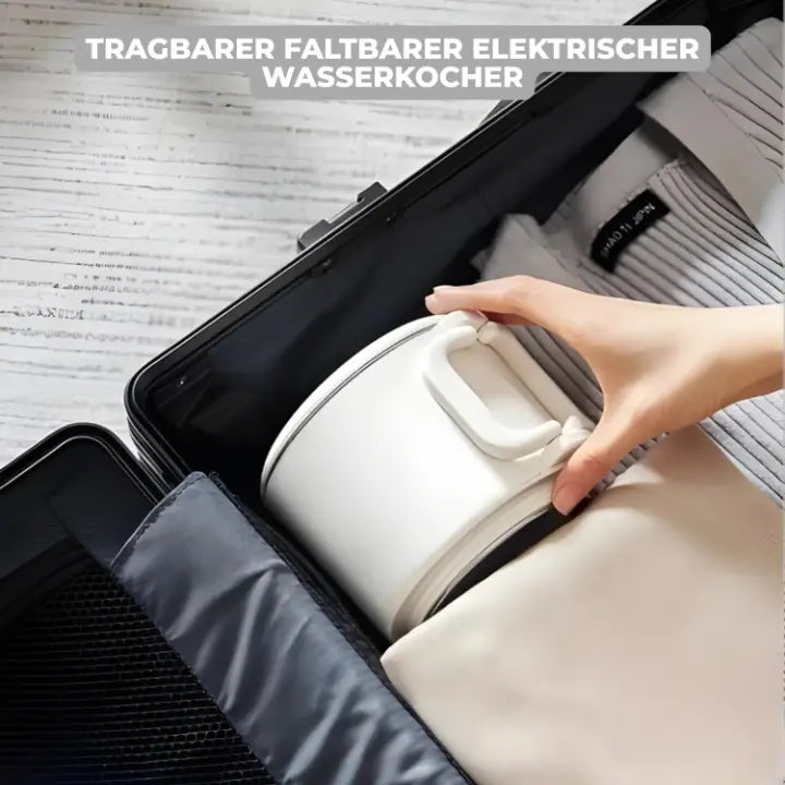 Electric Travel Kettle – Foldable Design for Hot Water on the Go
