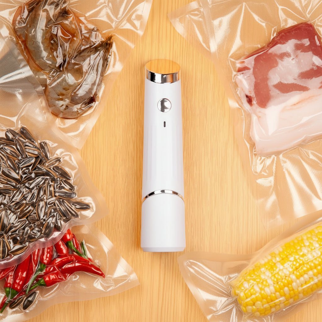 Compact Food Saver Vacuum Sealer Machine with USB Rechargeable Design