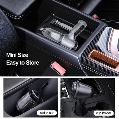 Cordless Car Vacuum with 95,000PA Suction Power | Compact for Easy Cleaning
