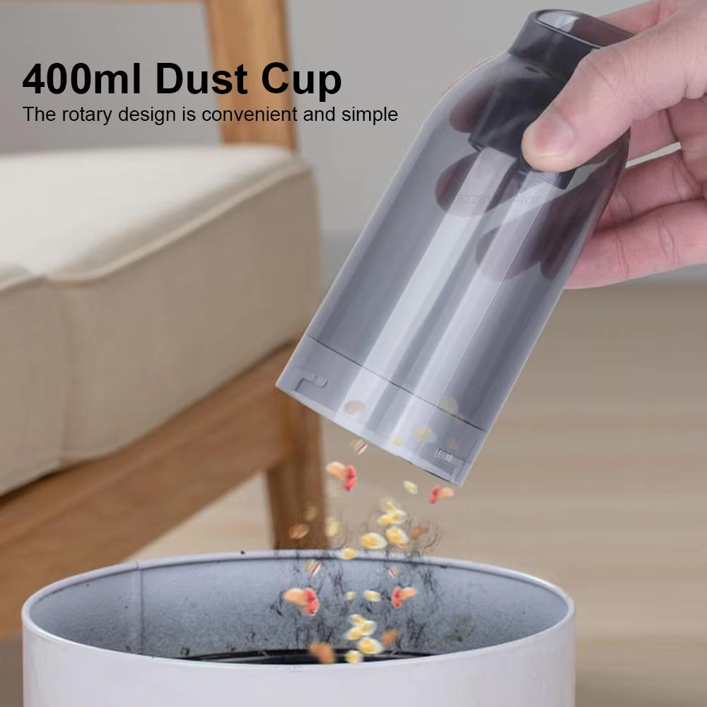Cordless Car Vacuum with 95,000PA Suction Power | Compact for Easy Cleaning