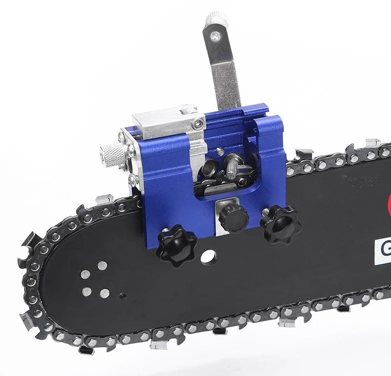 Chainsaw Chain Sharpener Tool with Simple Clamping System for Improved Efficiency