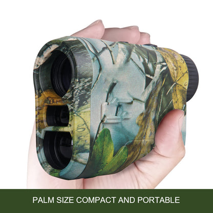 Laser Range Finder with 6.5X Magnification - Compact, Weatherproof, 1000 Yards