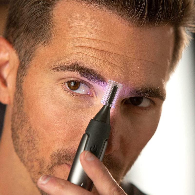 Ultra-Slim Grooming Tool with Titanium Blades for Beard, Nose & Eyebrows