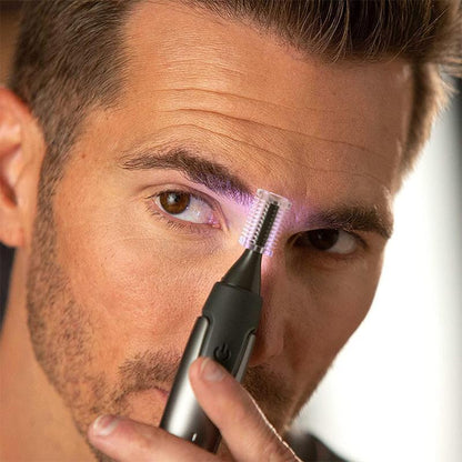 Ultra-Slim Grooming Tool with Titanium Blades for Beard, Nose & Eyebrows