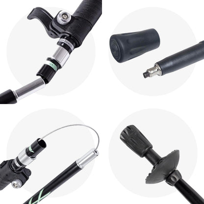 Compact Hiking Pole with Durable Steel Shaft and Slip-Resistant Handle
