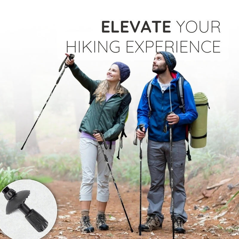 Compact Hiking Pole with Durable Steel Shaft and Slip-Resistant Handle