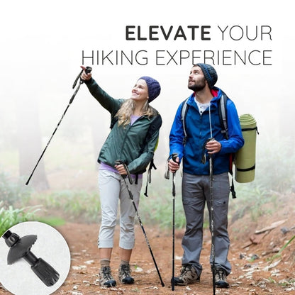 Compact Hiking Pole with Durable Steel Shaft and Slip-Resistant Handle