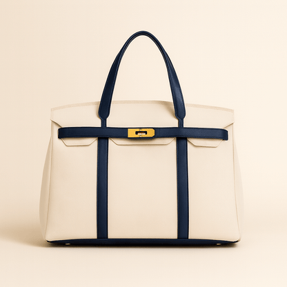 Stylish Canvas Tote Bag with Reinforced Steel Details – Versatile Shopper for Daily Use