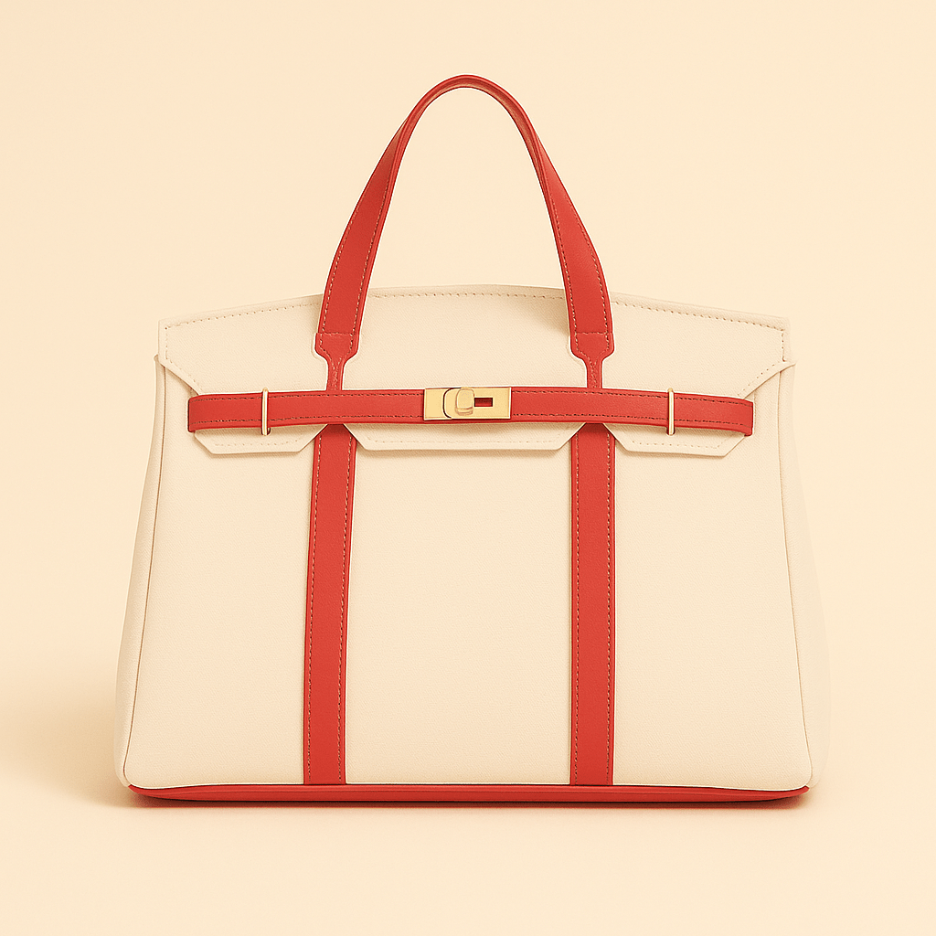 Stylish Canvas Tote Bag with Reinforced Steel Details – Versatile Shopper for Daily Use