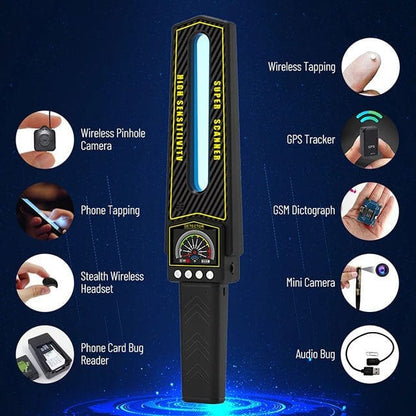 Portable RF Bug Detector Scanner with Multi-Detection for Security