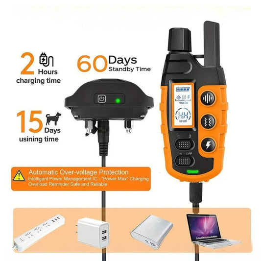 Adjustable Shock and Vibration Dog Training Collar - Waterproof for Outdoor Use