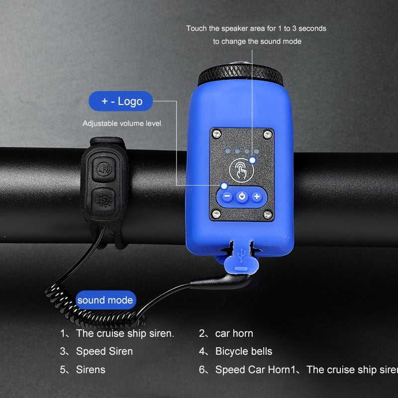 Ultra Bright Bike Light and Loud Horn with Remote Control