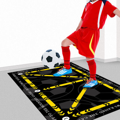 Ultimate Soccer Skill Mat with Numbered Grid & Juggling Cord