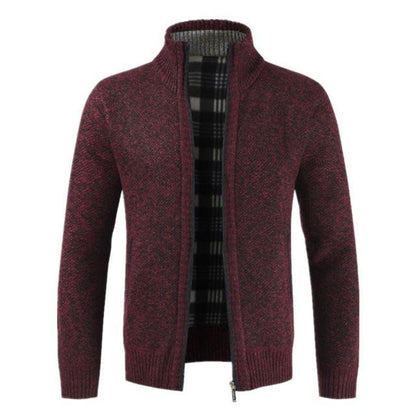 Classic Cardigan Style Cotton Vest with Mandarin Collar, Sizes M-XXXL, Black, Blue, Red, Gray