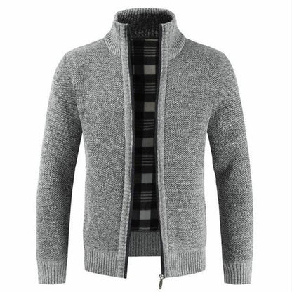 Classic Cardigan Style Cotton Vest with Mandarin Collar, Sizes M-XXXL, Black, Blue, Red, Gray
