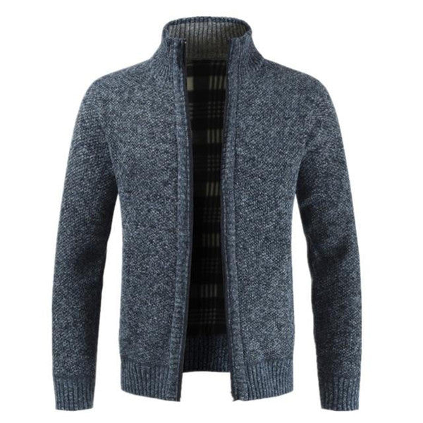 Classic Cardigan Style Cotton Vest with Mandarin Collar, Sizes M-XXXL, Black, Blue, Red, Gray