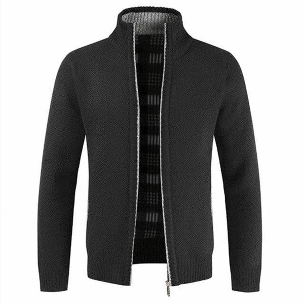 Classic Cardigan Style Cotton Vest with Mandarin Collar, Sizes M-XXXL, Black, Blue, Red, Gray